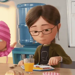 ✨️ ca211fa1 Margot Despicable Me มาร์โก, มิสเตอร์แสบ ร้ายเกินพิกัด, การ์ตูน, อาหารเช้า, ผู้หญิง, อาหาร telegram sticker