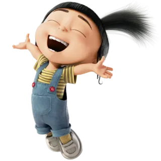 😊 30a9f3d6 Agnes Despicable Me 만화, 애니메이션, 캐릭터, 소녀, 행복, 아이 telegram sticker