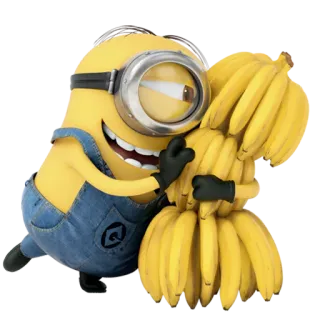 🍌 b71fa56d Minion Despicable Me 미니언, 바나나, 만화, 웃긴, 귀여운 telegram sticker
