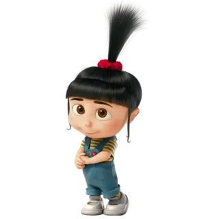 👧 ed86bd33 Agnes Despicable Me 아그네스, 슈퍼배드, 만화, 캐릭터, 소녀, 애니메이션 telegram sticker