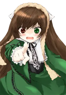 😤 25f4cbcc Dziewczyna anime, Wskazywanie, Postać, Fantasy telegram sticker