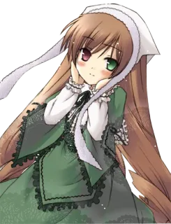 ☺️ 732202f8 Anime, Manga, Postać, Dziewczyna, Sukienka, Urocze telegram sticker