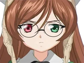 👓 b731f273 Anime, Dziewczyna, Okulary, Manga, Postać telegram sticker