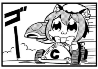 🏎 26413870 ゴ Anime, Dessin animé, Manga, Japonais, Mignon, Chat, Go-kart telegram sticker