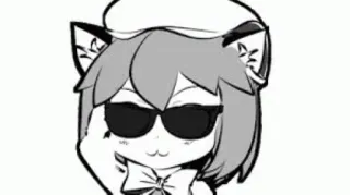 😎 64b55a07 chat, lunettes de soleil, cool, chapeau, nœud telegram sticker