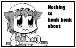 😿 d3583753 Nothing to honk honk about klaxon, clown, mème, dessin animé, drôle telegram sticker
