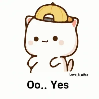 😘 30522169 Oo.. Yes 猫, 可爱, 卡通, 贴纸, 卡哇伊 telegram sticker