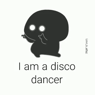 🤣 a8583592 I am a disco dancer 迪斯科, 舞者, 卡通, 中指, 冒犯性 telegram sticker