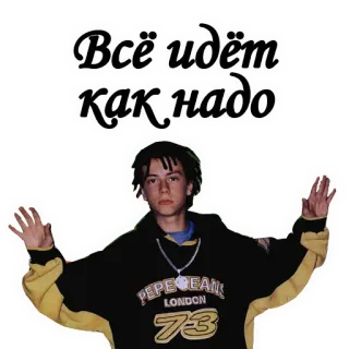 😁 5390d386 Всё идёт как надо russisch, persoon, houding telegram sticker