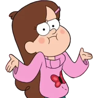 🤷 1e7c5f74 Mabel Pines Gravity Falls Mabel Pines, Gravity Falls, Cartoon, animiert, Sticker, Charakter, Schmetterling telegram sticker