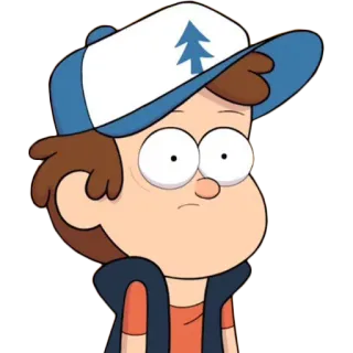 😐 582b60ea Dipper Pines Gravity Falls dipper pines, gravity falls, cartoon, animation, disney, charakter telegram sticker