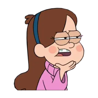 🤔 7c6dc6ec Mabel Pines Gravity Falls mabel pines, gravity falls, zeichentrick, aufkleber, enttäuscht telegram sticker