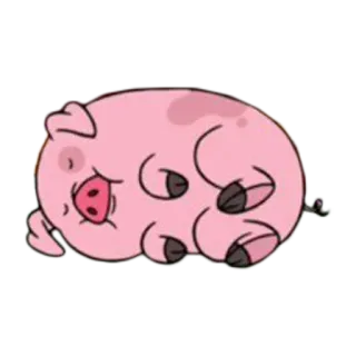 😴 90722196 Waddles Gravity Falls Cartoon, Schwein, Niedlich, Tier, Rosa, Watschelt, Gravity Falls telegram sticker