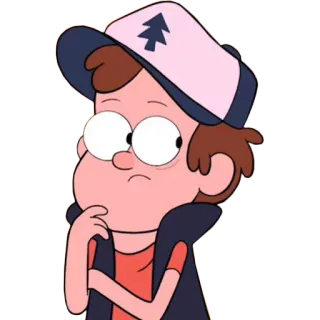 🤔 9fe1af39 Dipper Pines Gravity Falls Cartoon, Figur, Animation, Dipper Pines, Gravity Falls telegram sticker