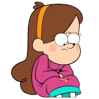 😔 c55c5d16 Mabel Pines Gravity Falls mabel, gravity falls, traurig, verärgert, cartoon telegram sticker