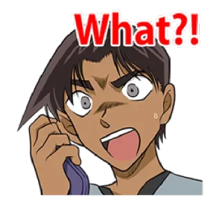 😮 10f40859 What?! Anime, Manga, geschockt, wütend, anrufen, Telefon telegram sticker