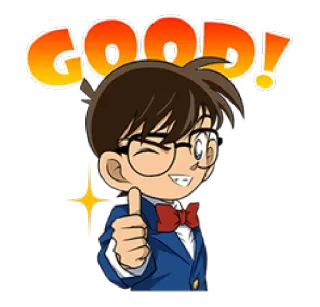 👍 f7bbcc03 Detective Conan GOOD! Anime, Detektiv, Conan, Gut, Daumen hoch telegram sticker