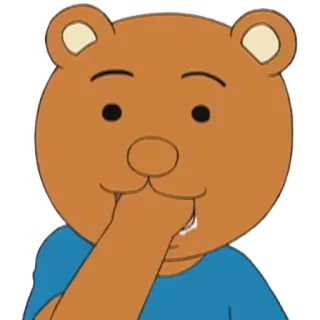 🤔 a287a2b3 Alfred อัลเฟรด, หมี, การ์ตูน, สัตว์, ตัวละคร telegram sticker