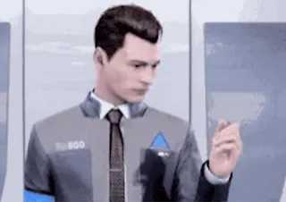 🤔 9ee1aa53 Connor Detroit: Become Human android, detective, robot, futuristic whatsapp sticker