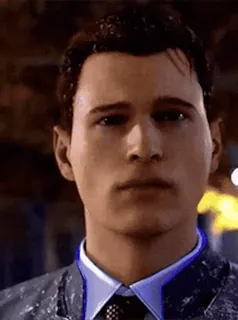 😐 f4043498 Connor Detroit: Become Human android, video game, cyborg whatsapp sticker