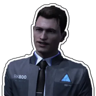 🙃 41fcf489 Connor Detroit: Become Human RK800 Detroit: Become Human, Connor, android, video game, RK800 whatsapp sticker