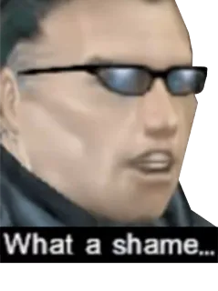 😶 450a6f24 What a shame... Meme, Vergogna, Occhiali da sole, Espressione, Delusione whatsapp sticker