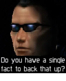 🤔 516adef2 Do you have a single fact to back that up? Meme, Fatti, Domanda, Sfida whatsapp sticker