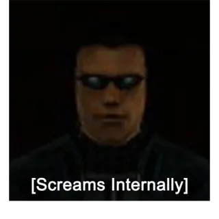 😨 7a23455b [Screams Internally] urlante, interiore, stress, frustrazione, fastidio whatsapp sticker