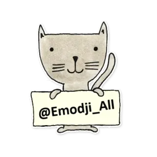 👍 0d727378 @Emodji_All gato, dibujo animado, animal, pegatina, emoji telegram sticker
