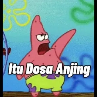 🌟 f6ab0c45 Patrick Star SpongeBob SquarePants Itu Dosa Anjing patrick star, itu dosa anjing, spongebob, menyinggung, kutukan, anjing, kartun whatsapp sticker