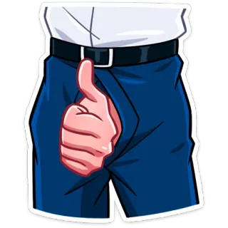 👍 fd4623d6 pouce, geste, obscène, symbole, main, corps, insultant telegram sticker