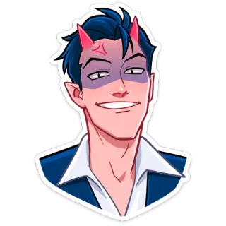 😄 9eb9019b anime, devil, character, angry, horns, male telegram sticker