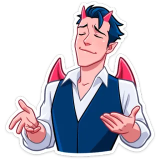 🤷‍♂ cf5bcd1b devil, demon, wings, horns, imp telegram sticker
