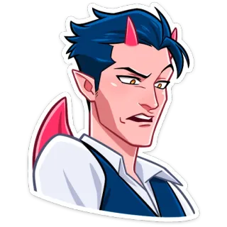 😡 d877a401 devil, demon, character, horns, evil telegram sticker