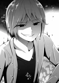 👹 81de3eca anime, manga, tersenyum, penjahat whatsapp sticker