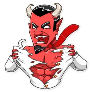 😡 ef8d1bac diavolo, demone, rosso, corna, arrabbiato whatsapp sticker