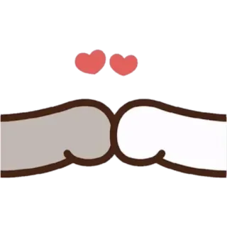 🫂 d79271a6 удар кулаком, сердечки, дружба, праздник, согласие telegram sticker