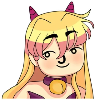 ☺️ 8491b47c anime, cartoon, demon, sticker, kawaii telegram sticker