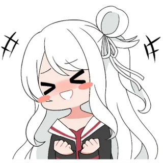 😂 d52eee1c Anime, Ragazza, Chibi, Carino, Felice telegram sticker