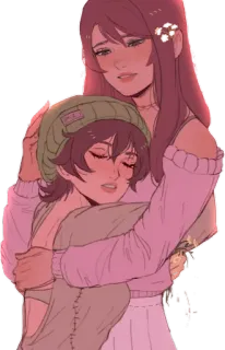 💕 894ffbd6 amore, coppia, abbraccio, romantico, bacio, lgbt telegram sticker