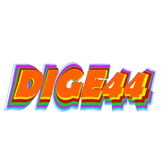 🔠 5c8bdd67 DIGE44 テキスト, dige44, レタリング, オレンジ whatsapp sticker