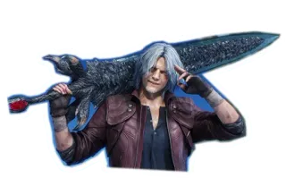 ✌️ 25bde5d3 Dante Devil May Cry 电子游戏, 恶魔, 剑, 动作, 主角 telegram sticker