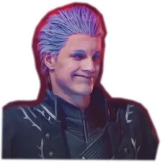 😁 7e13ab88 Vergil Devil May Cry 维吉尔, 鬼泣, 坏笑, 动漫, 电子游戏 telegram sticker