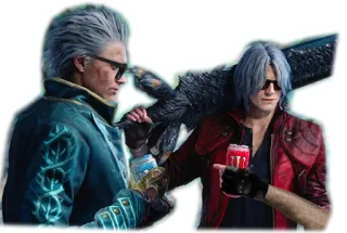 🍻 b32863f7 Dante Devil May Cry dmc, 维吉尔, 游戏, 动漫, 鬼泣 telegram sticker