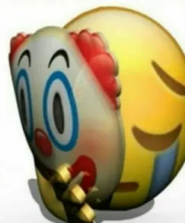 😭 17ac03e7 Emoji, Clown, Traurig, Weinend, Maske, Internet Meme, Gefühl, Ausdruck telegram sticker