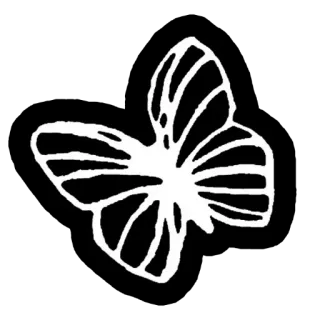 👍 57cd2d9c Schmetterling, Insekt, Weiß, Schwarz, Natur telegram sticker