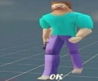 👌 b5f6595a Steve Minecraft OK minecraft, videospiel, steve, ok, meme telegram sticker