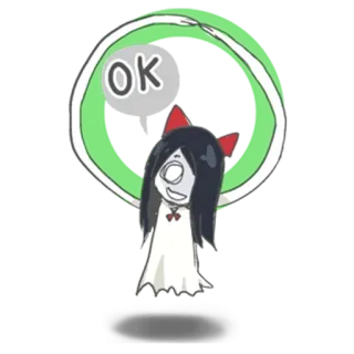 😏 0790475f OK ok, approval, anime, demon, cute, approval, sticker telegram sticker