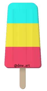 🍦 d74811eb @dew_art 冰棒, 冰淇淋, 甜点, 夏天, 甜品, 食物, 甜的 telegram sticker