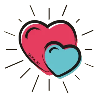 ❤️ e16ecbd6 @dew_art 爱心, 爱, 艺术, 贴纸, 可爱, 设计 telegram sticker